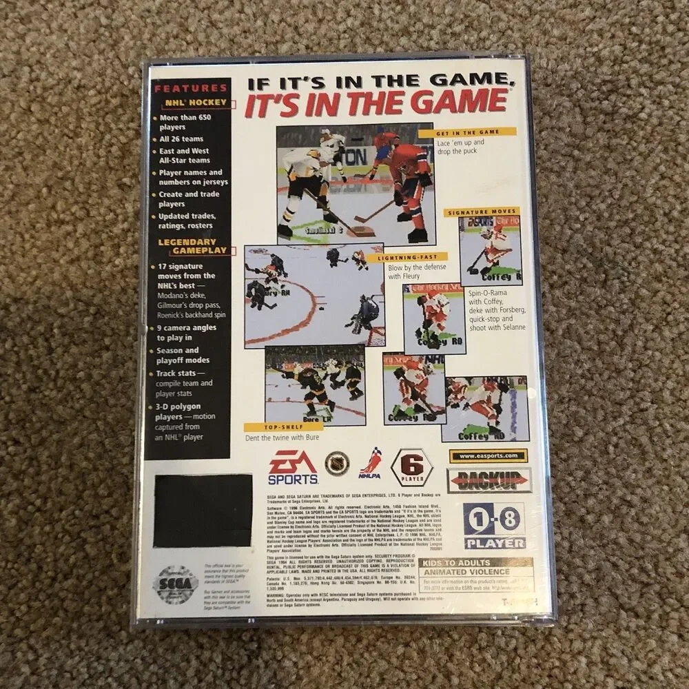 Sega Saturn NHL Hockey 1997 Game Disc Case No Manual